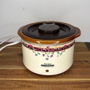 TESTED Vintage Rival Crock-Ette 1 QT Stoneware Slow Cooker